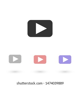 Video play button icon . Illustration design.