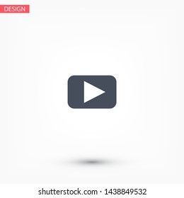 Video play button icon . Lorem Ipsum Illustration design