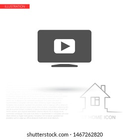 Video play button icon . Lorem Ipsum Illustration design