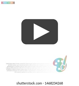 Video play button icon . Lorem Ipsum Illustration design