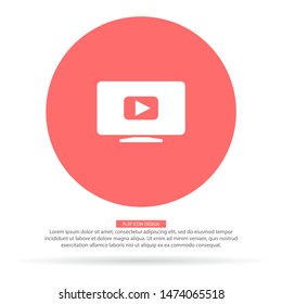 Video play button icon . Lorem Ipsum Illustration design