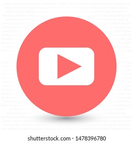 Video play button icon . Lorem Ipsum Illustration design