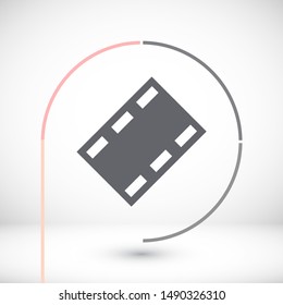 Video play button icon . Lorem Ipsum Illustration design