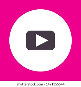 Video play button icon . Lorem Ipsum Illustration design