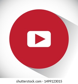 Video play button icon . Lorem Ipsum Illustration design