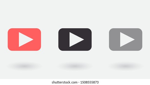 Video play button icon . Lorem Ipsum Illustration design