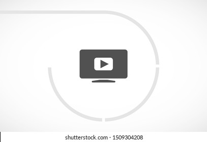 Video play button icon . Lorem Ipsum Illustration design