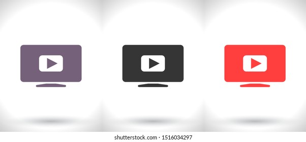 Video play button icon . Lorem Ipsum Illustration design