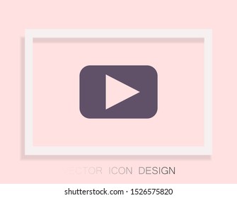 Video play button icon . Lorem Ipsum Illustration design