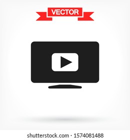 Video play button icon . Lorem Ipsum Illustration design