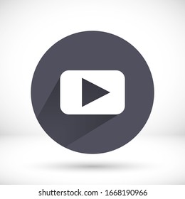 Video play button icon . Lorem Ipsum Illustration design