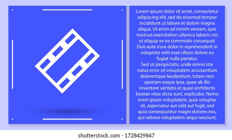 Video play button icon . Lorem Ipsum Illustration design
