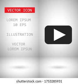 Video play button icon . Lorem Ipsum Illustration design