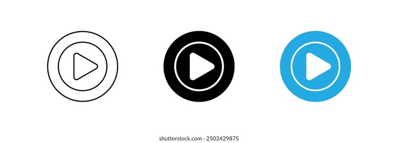 Video play button icon set. video play button signs isolated .Forward next clip sign vector on white background eps 10.