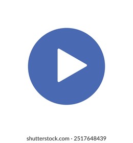 Video play button icon set. Start audio or video action media symbol for apps and websites.