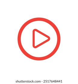 Video play button icon set. Start audio or video action media symbol for apps and websites.
