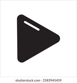 Video play button icon set. Start audio or video action media symbol for apps and websites
