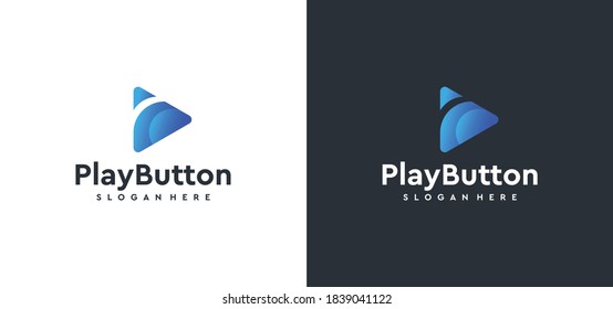 Diseño del logotipo del botón de reproducción de vídeo