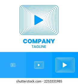 diseño del logotipo del botón de reproducción de vídeo