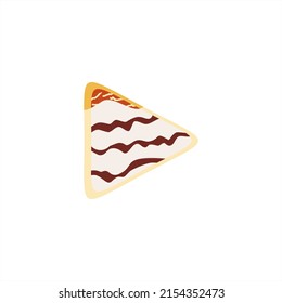 video play button in milkshake drink theme with choco float