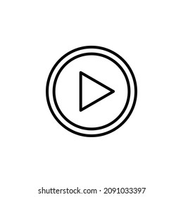 Video, Play, Film, Player Line Icon, Vector, Illustration, Logo Template. Suitable For Many Purposes.