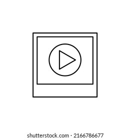 Video, Play, Film, Player, Movie Thin Line Icon Vector Illustration Logo Template. Suitable For Many Purposes.
