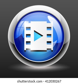 video play icon button illustration