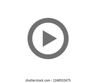 video play icon flat vector