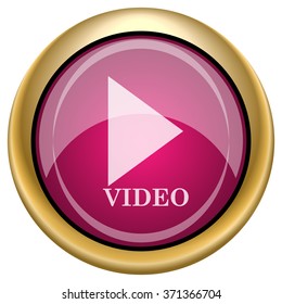 Video play icon. Internet button on white background. EPS10 vector.