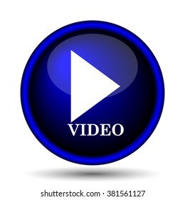 Video play icon. Internet button on white background. EPS10 vector

