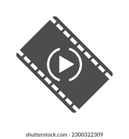 Video play icon logo design illustration