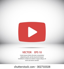 video  play icon. One of set web icons