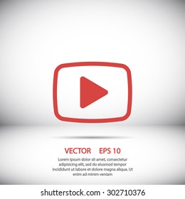 Video  Play Icon. One Of Set Web Icons