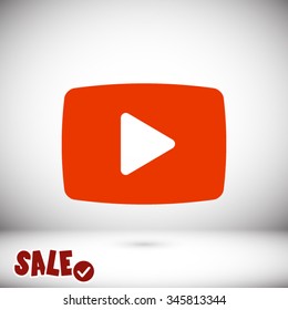 video  play icon. One of set web icons