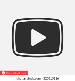 video  play icon. One of set web icons