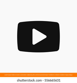 video  play icon. One of set web icons