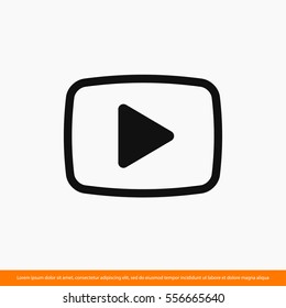 video  play icon. One of set web icons
