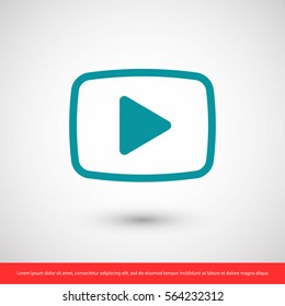 video  play icon. One of set web icons