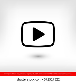 video  play icon. One of set web icons