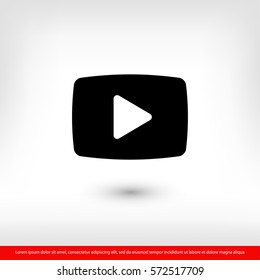 video  play icon. One of set web icons