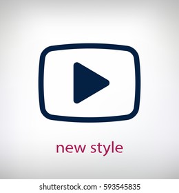 video  play icon. One of set web icons