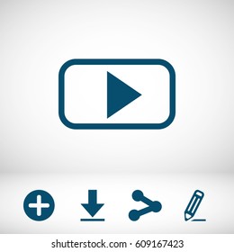 video play icon stock vector illustration