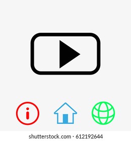 video play icon stock vector illustration