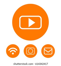 video play icon stock vector illustration