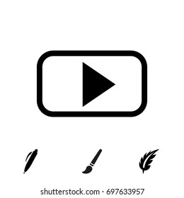 video play icon stock vector illustration