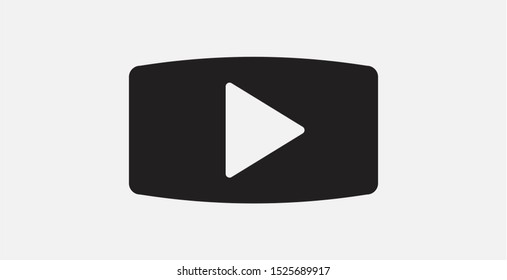 Video play icon. Symbol button Play video. Media play icon. Audio play button. Web design icon. EPS 10