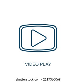 Videospielsymbol. Dünne lineare Videospielumrisse Symbol einzeln auf weißem Hintergrund. Line-Vektorvideo-Spielzeichen, Symbol für Web und Mobile