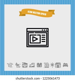 Video play icon vector