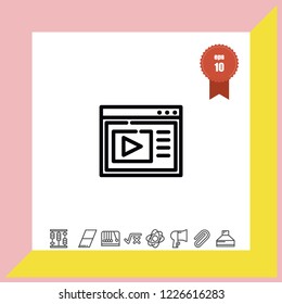 Video play icon vector