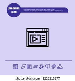Video play icon vector